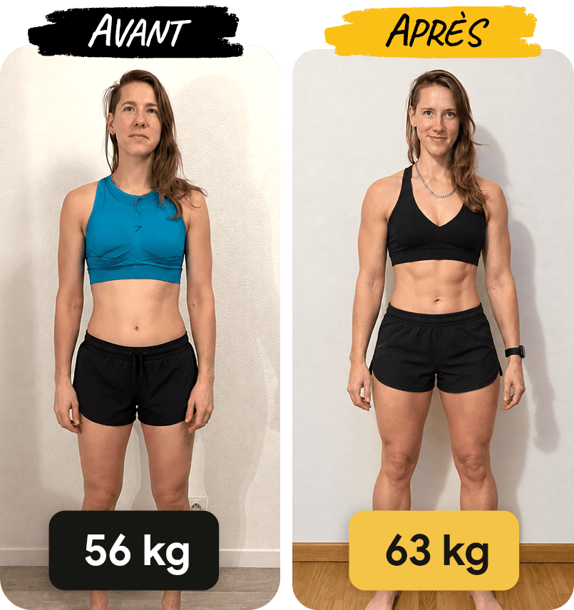 Transformation de Camille — avant / après