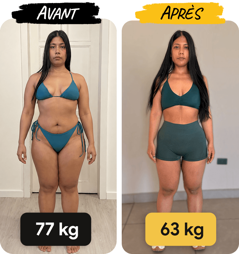 Transformation de Laura — avant / après